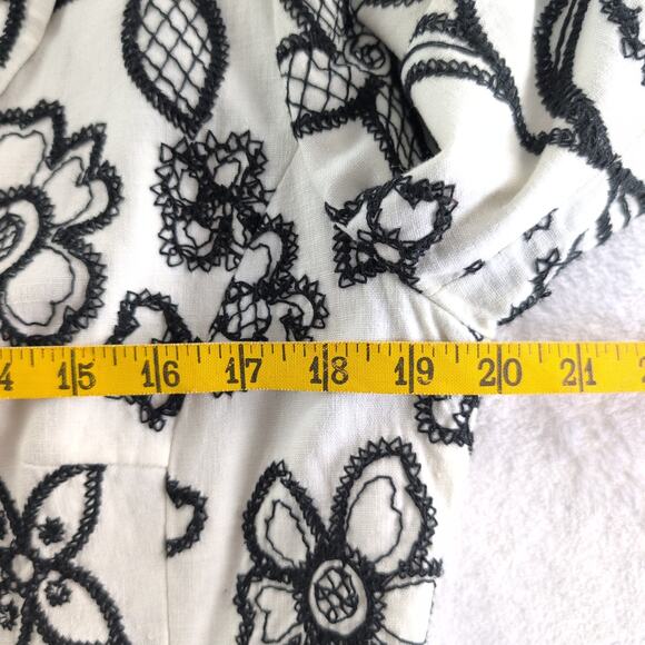 Draper's & Damon's Linen Blend Whimsy Coastal Blazer Women's 10 - Picture 9 of 11